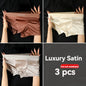 3PCS Luxury Satin Silk Men's Antibacterial Crotch Briefs