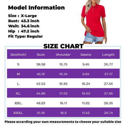 Women's Casual Button Short-Sleeved Breathable Tops