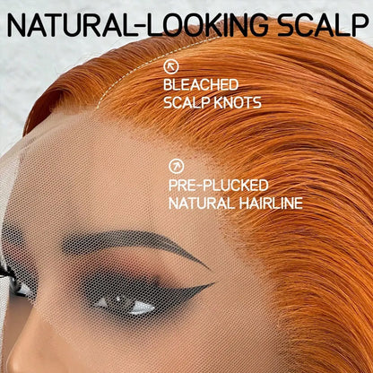 Body Wave Orange Ginger Lace Front Wigs