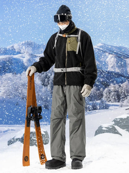 Men's Winter Fleece Warm Pants Outdoor Waterproof