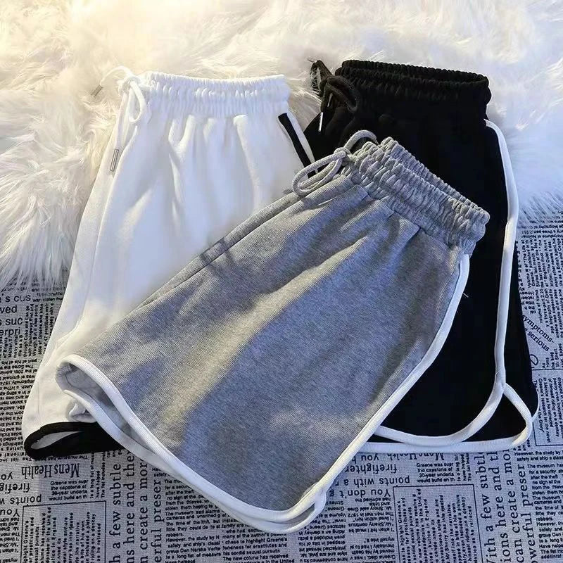 Striped Mini Sports Shorts Women Fashion Casual
