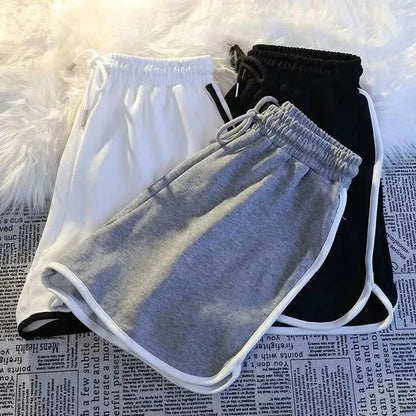 Striped Mini Sports Shorts Women Fashion Casual