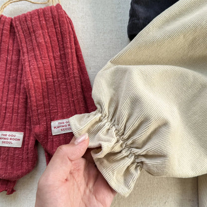 Bat Sleeve Baby Girl's Corduroy Shirt