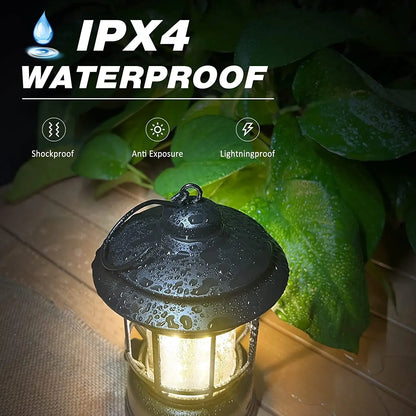 Rechargeable Lantern Stepless Dimming Portable Waterproof