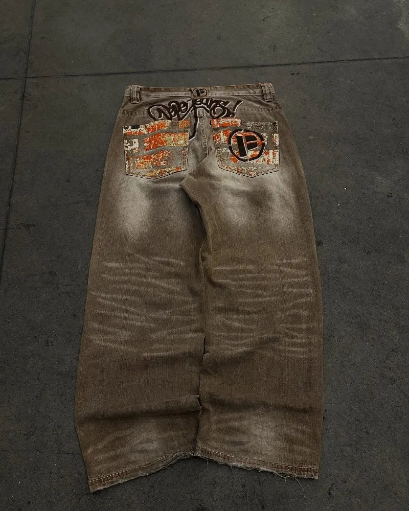 Mens American Vintage Yellow Washed Embroidered Jean