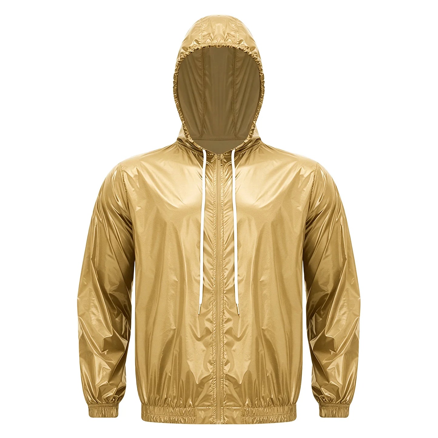 Mens Waterproof Hooded Breathable Raincoat