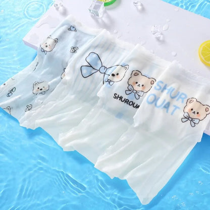 4PCS Girls Cool Breathable Comfort Briefs Cartoon