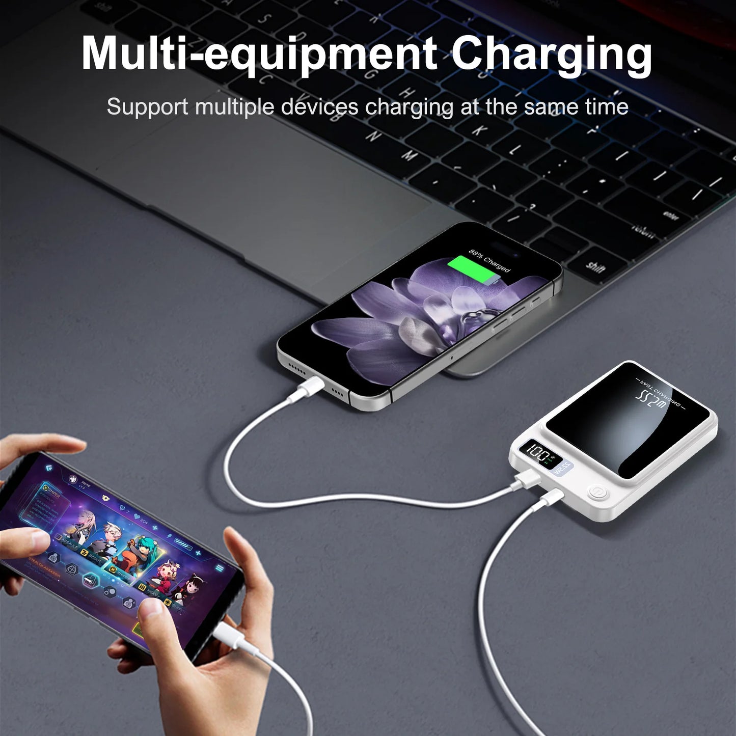 10000mAh Power Bank Magnetic Wireless Charger