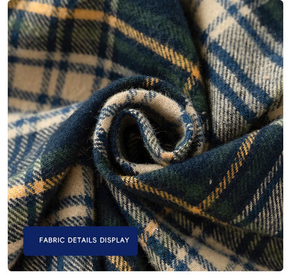 Kids Shirts With Collar Long Sleeved Plaid