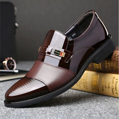 Black Patent Leather Business Men's Formal Shoes