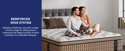 Full/King Hybrid Gel Memory Foam Mattress, Queen Size with Breathable Fabric