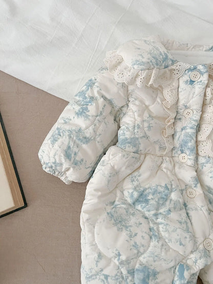 Infant Baby Girls Long Sleeve Cotton Jumpsuit