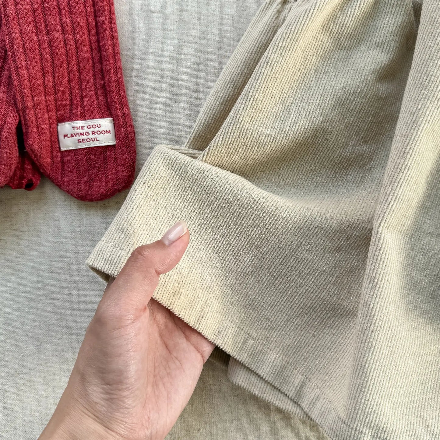 Bat Sleeve Baby Girl's Corduroy Shirt