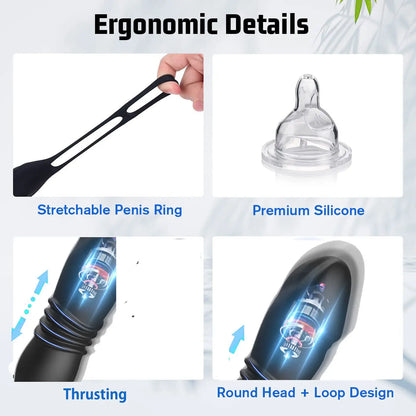 Male Prostate Massager Vibrator Thrusting Anal Plug