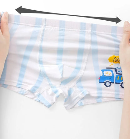 4PCS Boys Comfort  Antibacterial Underwear Cool Breathable