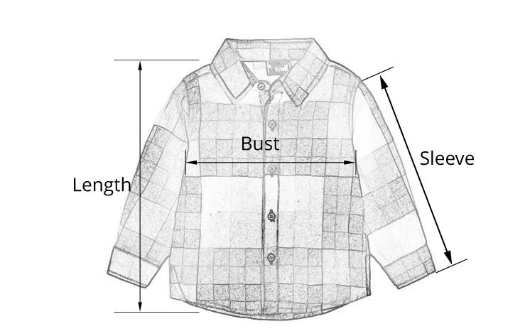 Kids Shirts With Collar Long Sleeved Plaid