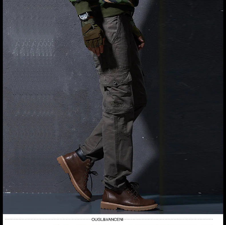 Work Khaki Tactical Pants Men Military Jogger