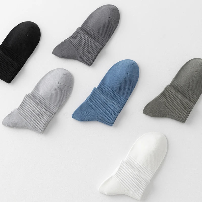 6Pairs Men Cotton Mesh Socks