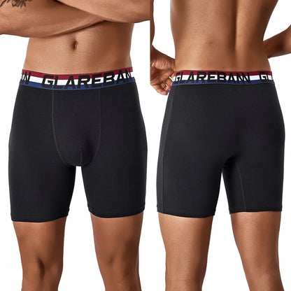 5pcs Mid-Long Cotton Boxer Shorts Men Underwear