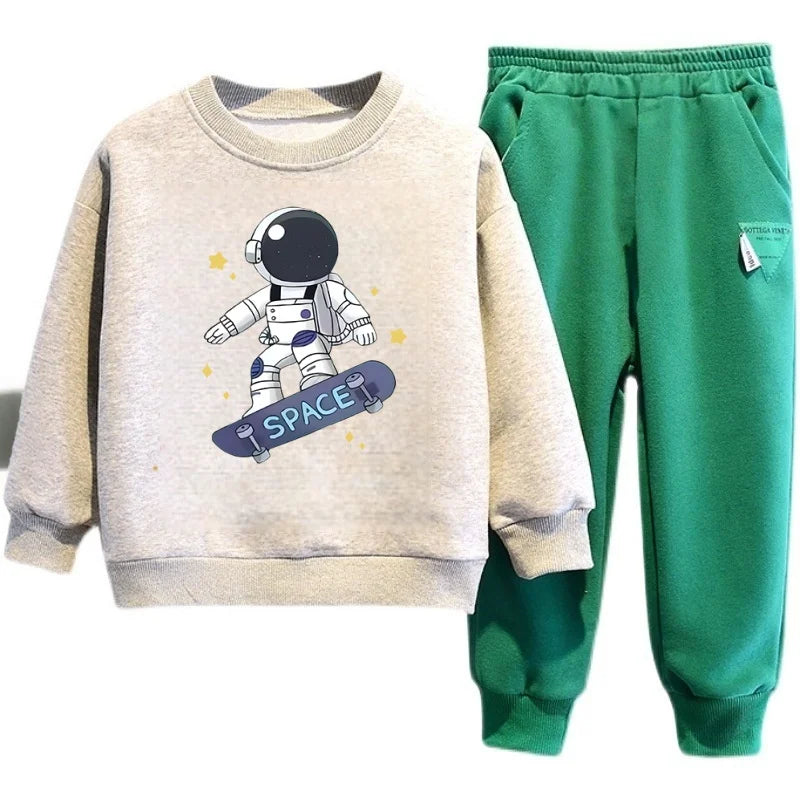 Boy Clothes Set Girls Cartoon Top And Pants