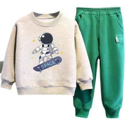 Boy Clothes Set Girls Cartoon Top And Pants
