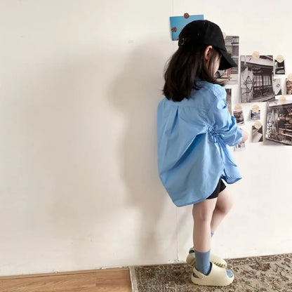 Kids' Lightweight Trendy Loose Irregular Design Shirt