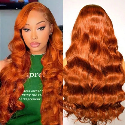 Body Wave Orange Ginger Lace Front Wigs