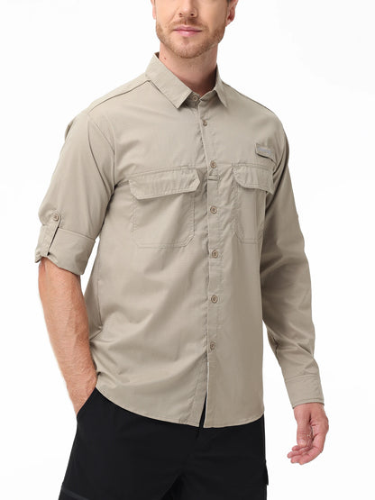 Men's UPF 50+ Casual Long Sleeve Fishing Shirts