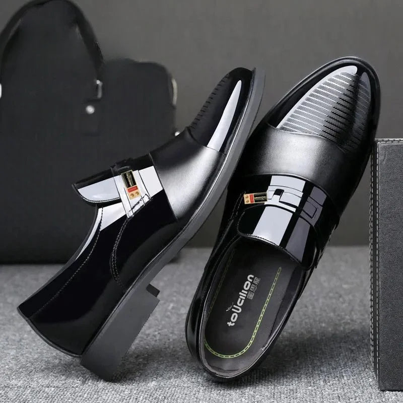 Black Patent Leather Business Men's Formal Shoes