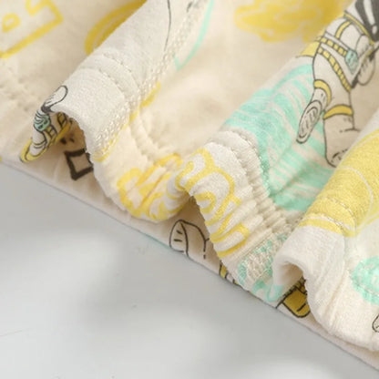 4PCS Boys Cotton Antibacterial Breathable Cartoon Underwear