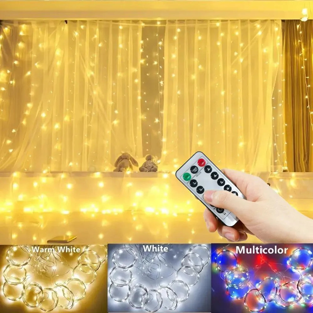 Christmas Curtain Lights LED Fairy String