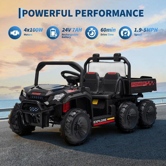 24V 4WD Electric Ride-on Dump Truck For Kids