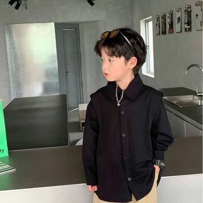 Boys Long Sleeved Stylish Casual Top Fashionable