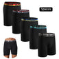 5pcs Mid-Long Cotton Boxer Shorts Men Underwear