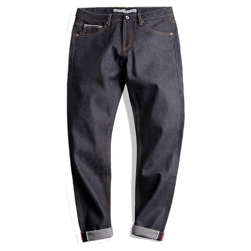 Maden Retro Men's Jeans Embroidery Straight