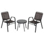3-Piece Patio Bistro Table, with 2 Stackable Chairs