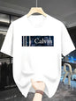 Men's Calvin Pattern Casual Round Neck T shirt