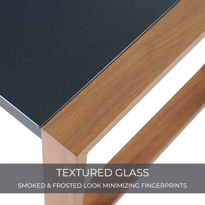 Outdoor 4-Piece Modern Furniture Sets Faux Wood Grain