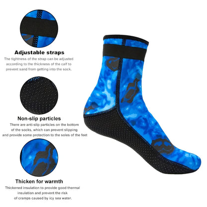 Camouflage Diving Neoprene Anti-Slip Water Socks