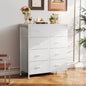 8 Fabric Drawers Storage Cabinet Steel Frame Assembly