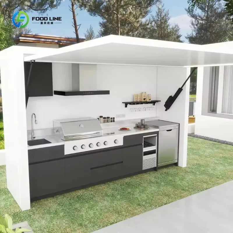 Outdoor Kitchen Pods BBQ Cooking Cabin with Electrical