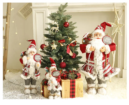 Large Standing Santa Figurine Doll Home Decoration