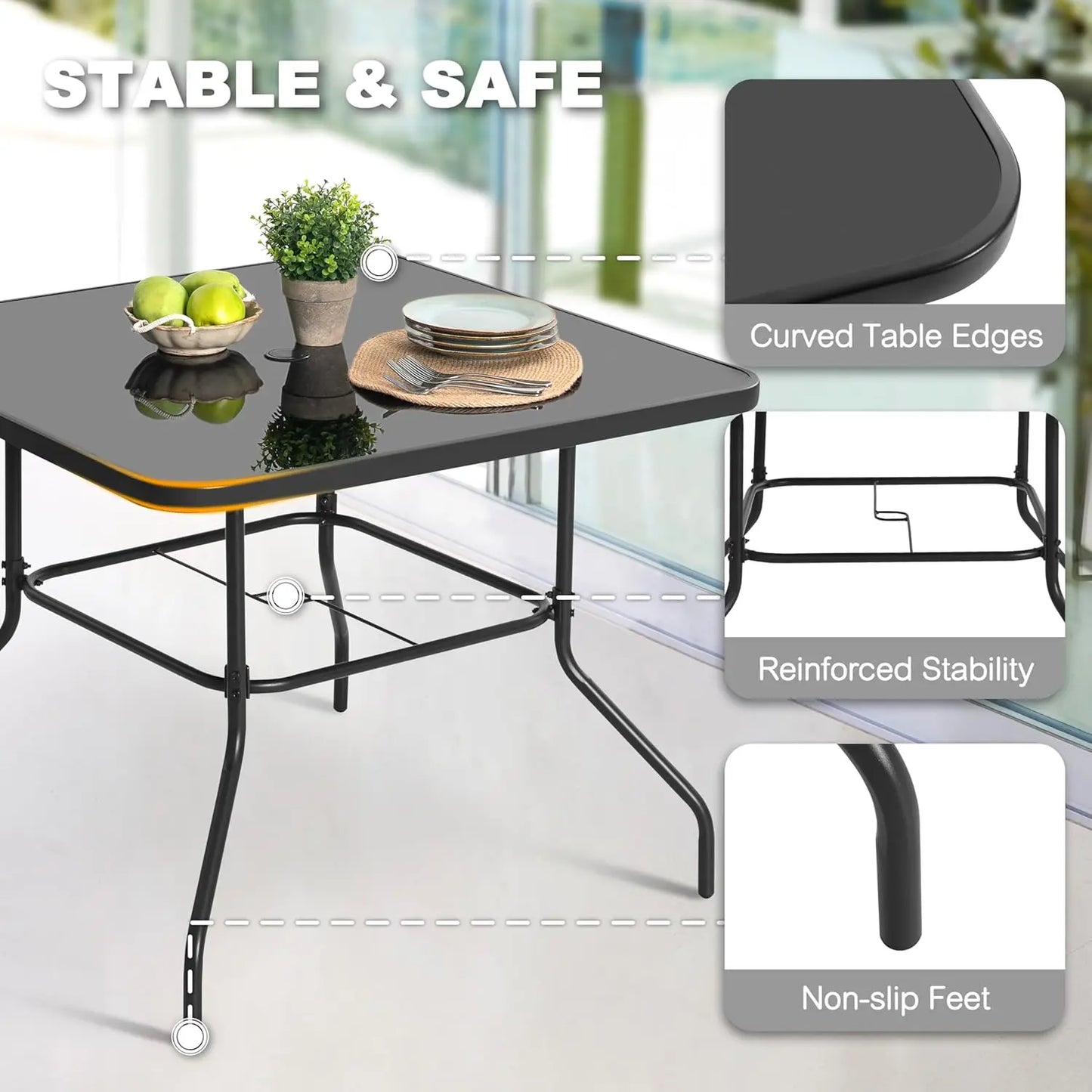 5 Piece Patio Dining Set, Outdoor Dining Furniture