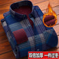American Vintage Thickened Warm Plaid Shirt Mens