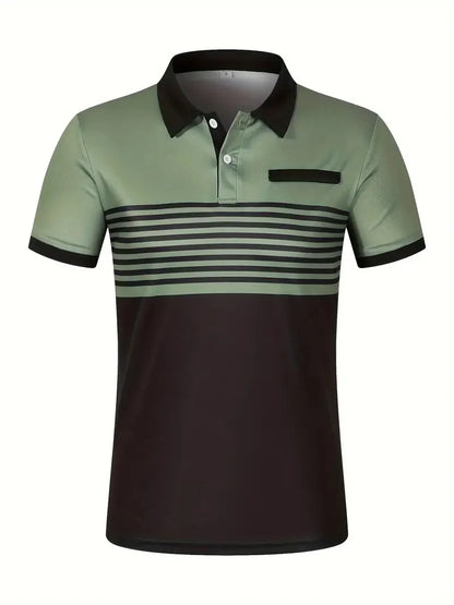 Short Sleeved Men's Casual Polo shirt, V-neck