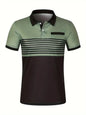 Short Sleeved Men's Casual Polo shirt, V-neck