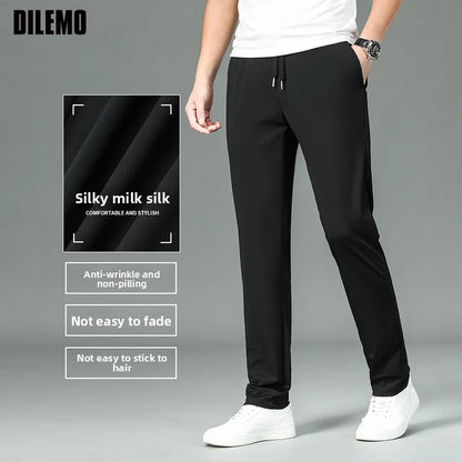 Silk Stretch Casual Fashion Long Pants Pencil