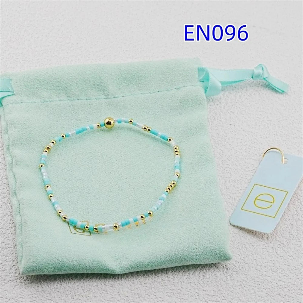 Colorful Seed Beads Charm Stackable Stretch Bracelet