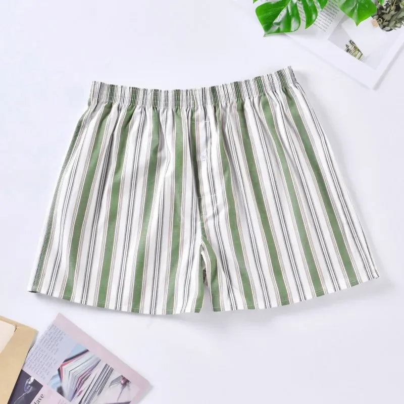 1PC 100% Cotton Men's Loose Boxer Briefs Underwear