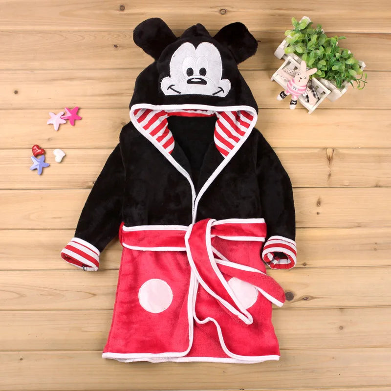 Boys/Girls Mickey Mouse Warm Pajama Flannel Robe